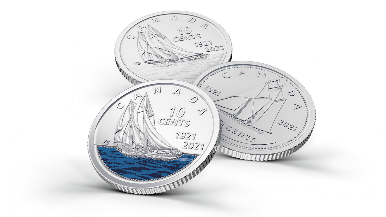 Pièce de 10 cents Bluenose (2021)